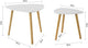 Set of 2 White Side Nesting Tables | Auzzi Store