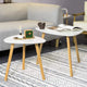 Set of 2 White Side Nesting Tables | Auzzi Store
