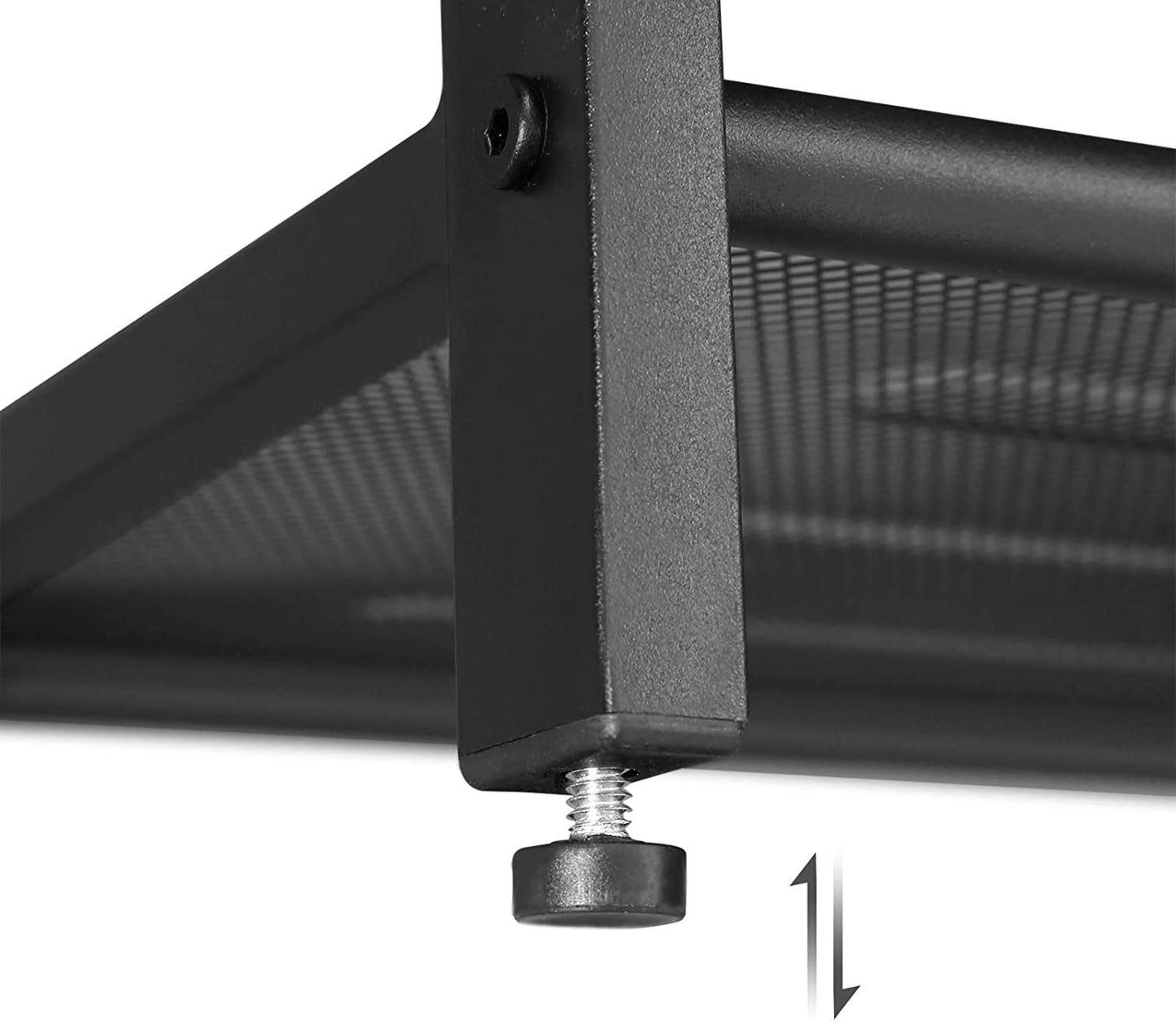 Shoe Rack with 2 Mesh Shelves, Rustic Brown and Black | Auzzi Store