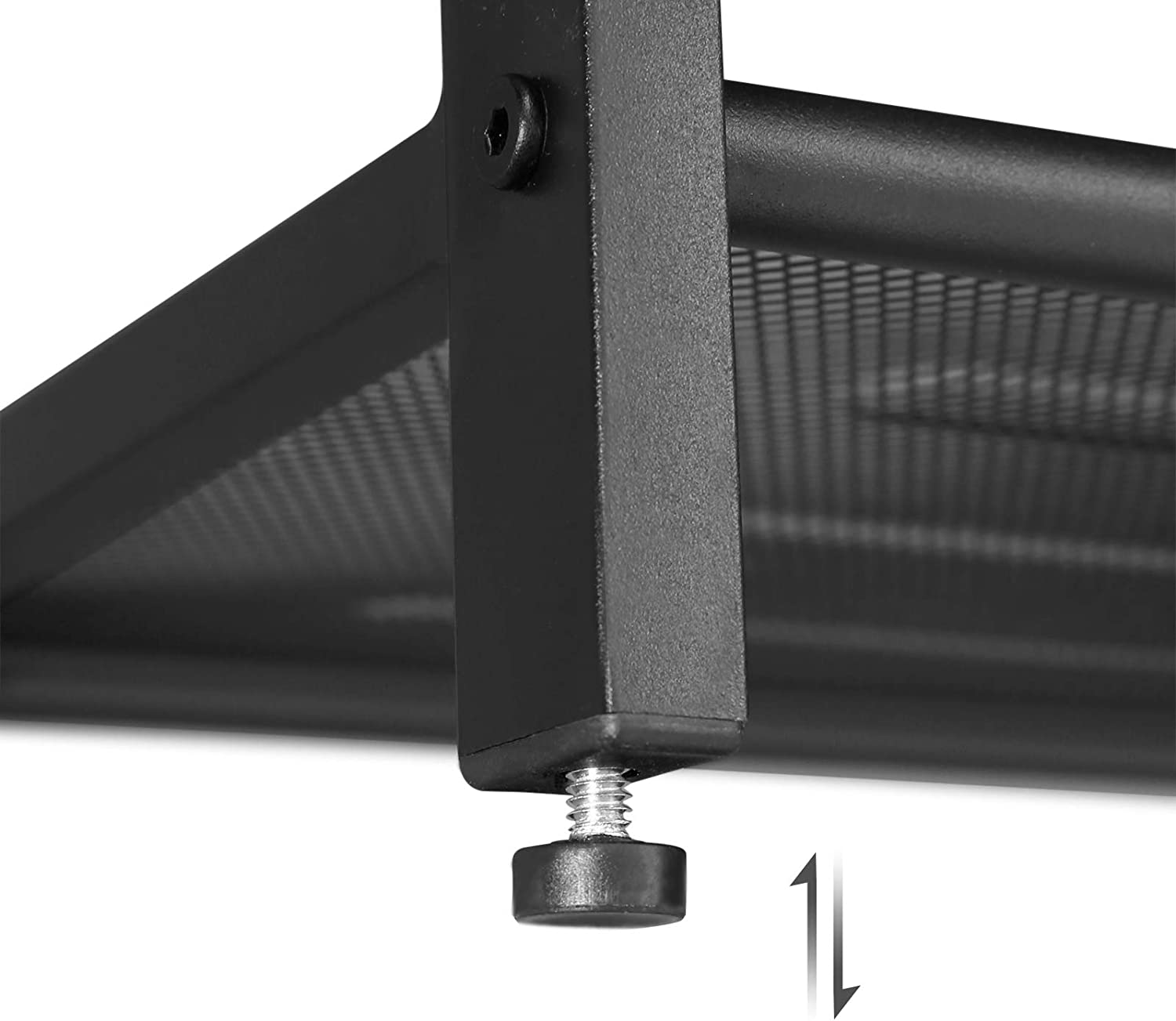 Shoe Rack with 2 Mesh Shelves, Rustic Brown and Black | Auzzi Store