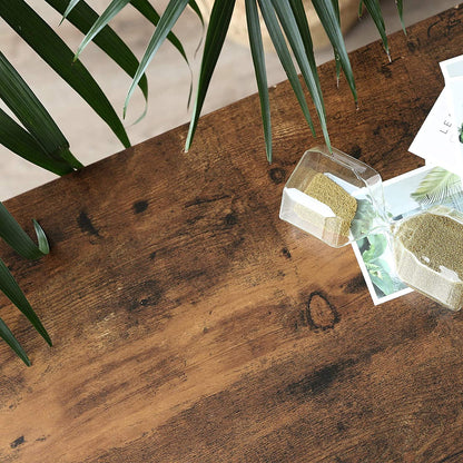 Shoe Rack with 2 Mesh Shelves, Rustic Brown and Black | Auzzi Store