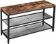 Shoe Rack with 2 Mesh Shelves, Rustic Brown and Black | Auzzi Store