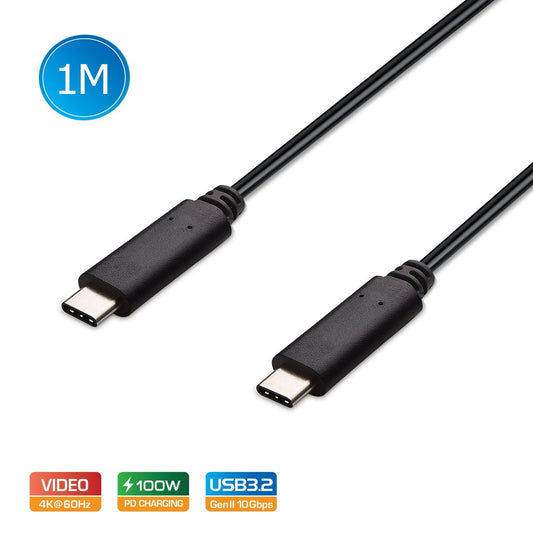 Simplecom CA512 USB-C to USB-C Cable USB 3.2 Gen2 10Gbps 5A 100W PD 4K@60Hz 1M | Auzzi Store