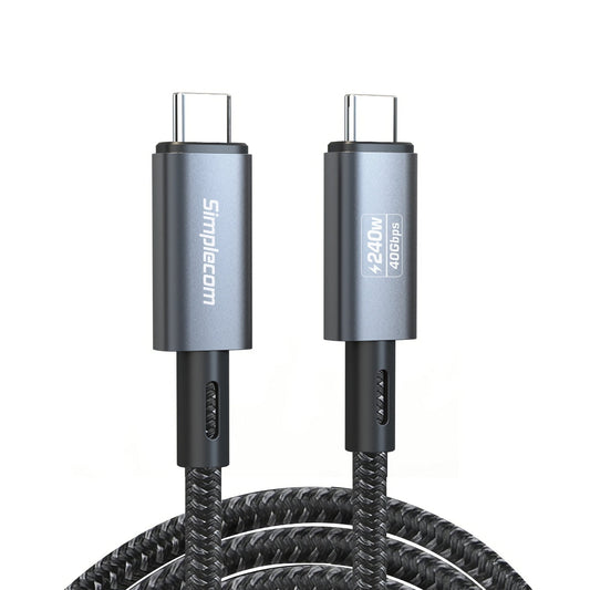 Simplecom CA612 USB-C to USB-C Cable USB4 40Gbps 5A 240W PD3.1 8K@60Hz 1.2M | Auzzi Store