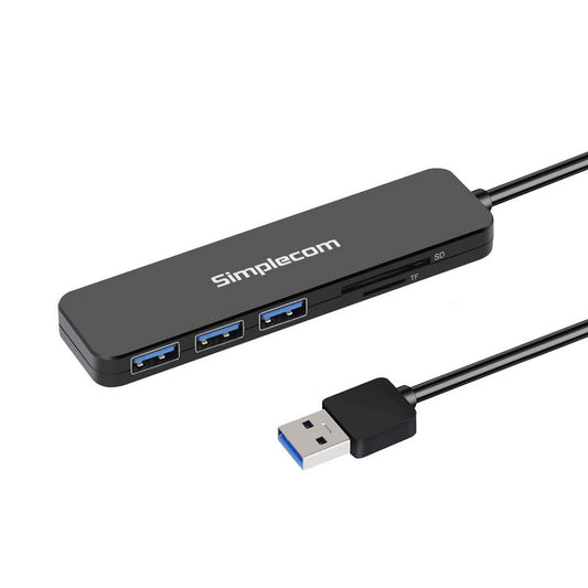 Simplecom CH365 SuperSpeed 3 Port USB 3.0 (USB 3.2 Gen 1) Hub with SD MicroSD Card Reader | Auzzi Store