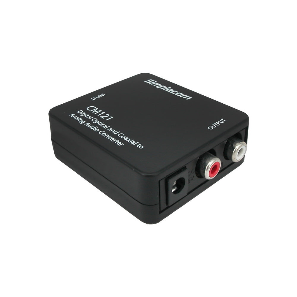 Simplecom CM121 Digital Optical Toslink and Coaxial to Analog RCA Audio Converter | Auzzi Store