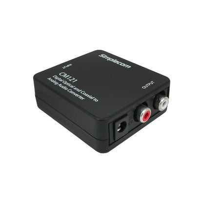 Simplecom CM121 Digital Optical Toslink and Coaxial to Analog RCA Audio Converter | Auzzi Store