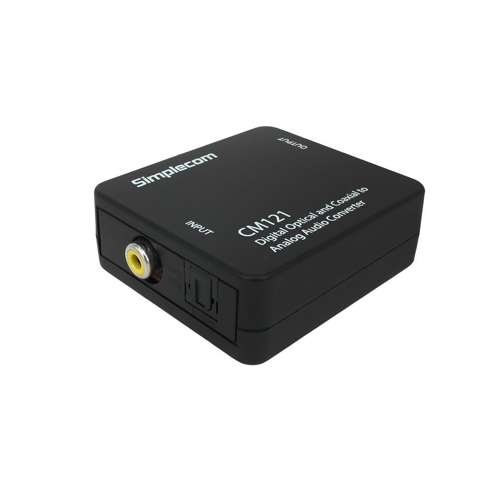 Simplecom CM121 Digital Optical Toslink and Coaxial to Analog RCA Audio Converter | Auzzi Store