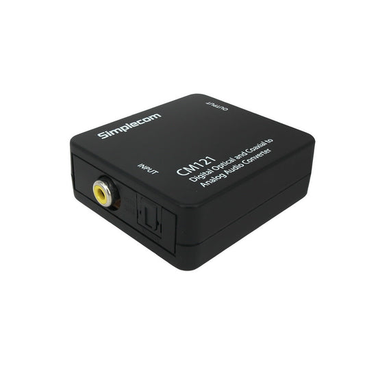 Simplecom CM121 Digital Optical Toslink and Coaxial to Analog RCA Audio Converter | Auzzi Store