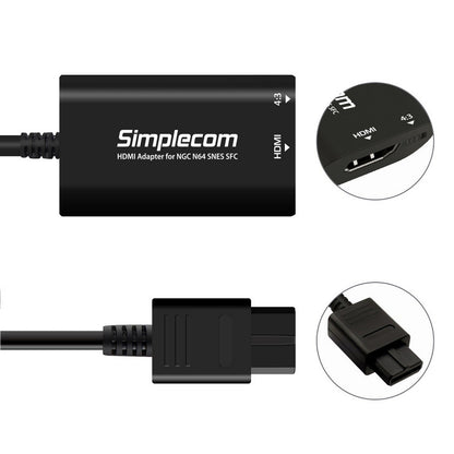 Simplecom CM461 HDMI Adapter Composite AV to HDMI Converter for Nintendo NGC N64 SNES SFC | Auzzi Store