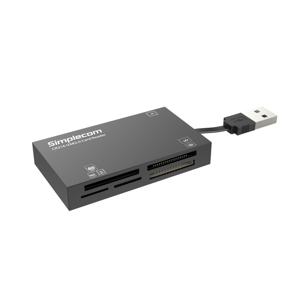 Simplecom CR216 USB 2.0 All in One Memory Card Reader 6 Slot for MS M2 CF XD Micro SD HC SDXC Black | Auzzi Store