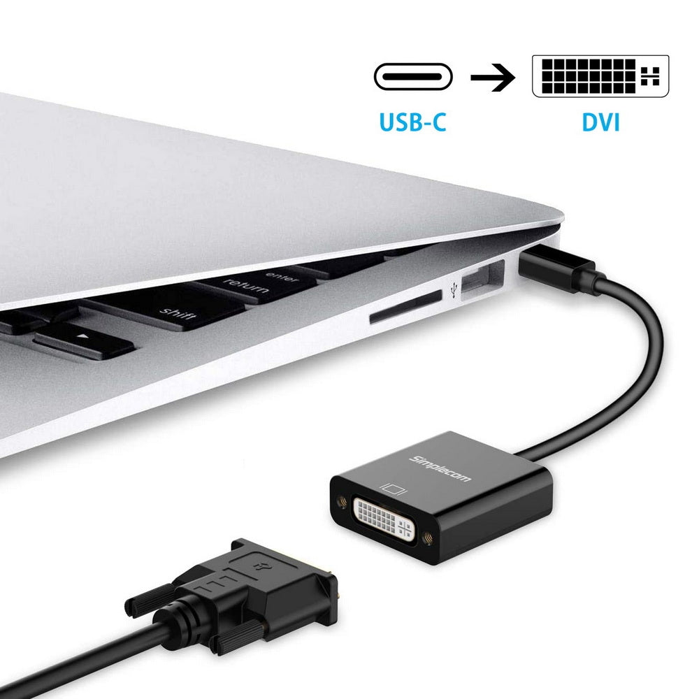 Simplecom DA103 USB-C to DVI Adapter Full HD 1080p | Auzzi Store