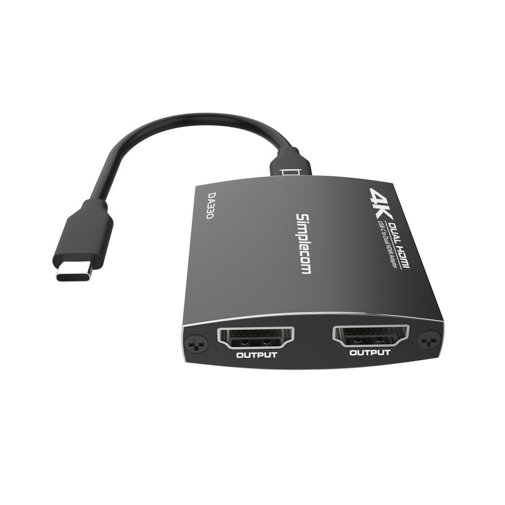 Simplecom DA330 USB-C to Dual HDMI MST Adapter 4K@60Hz with PD and Audio Out | Auzzi Store