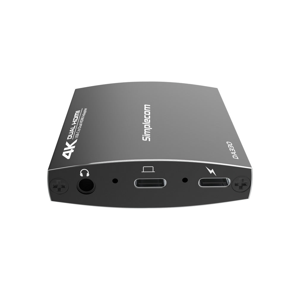 Simplecom DA330 USB-C to Dual HDMI MST Adapter 4K@60Hz with PD and Audio Out | Auzzi Store