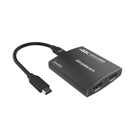 Simplecom DA330 USB-C to Dual HDMI MST Adapter 4K@60Hz with PD and Audio Out | Auzzi Store
