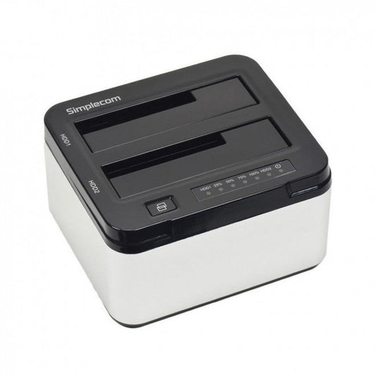 Simplecom SD322 Dual Bay USB 3.0 Aluminium Docking Station for 2.5" and 3.5" SATA HDD Silver | Auzzi Store