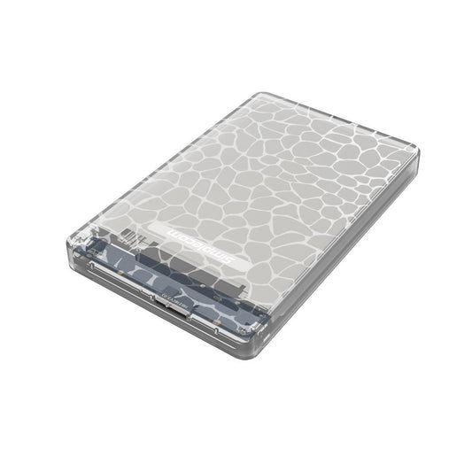 Simplecom SE101 Compact Tool-Free 2.5'' SATA to USB 3.0 HDD/SSD Enclosure Transparent Clear | Auzzi Store