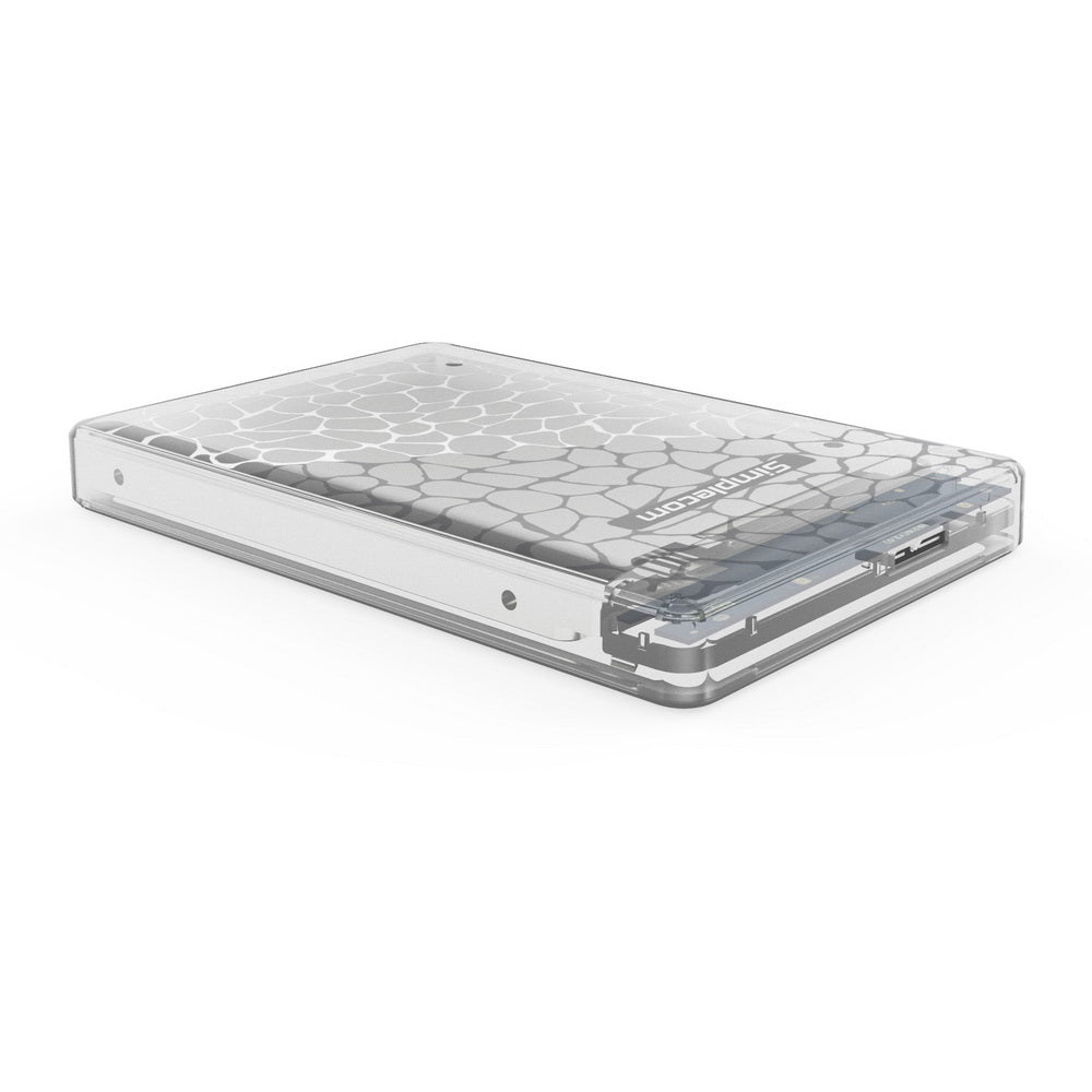 Simplecom SE101 Compact Tool-Free 2.5'' SATA to USB 3.0 HDD/SSD Enclosure Transparent Clear | Auzzi Store