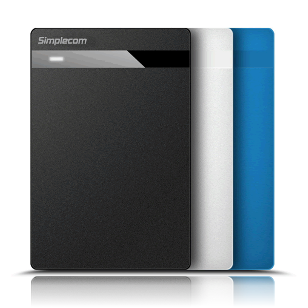 Simplecom SE203 Tool Free 2.5" SATA HDD SSD to USB 3.0 Hard Drive Enclosure White | Auzzi Store