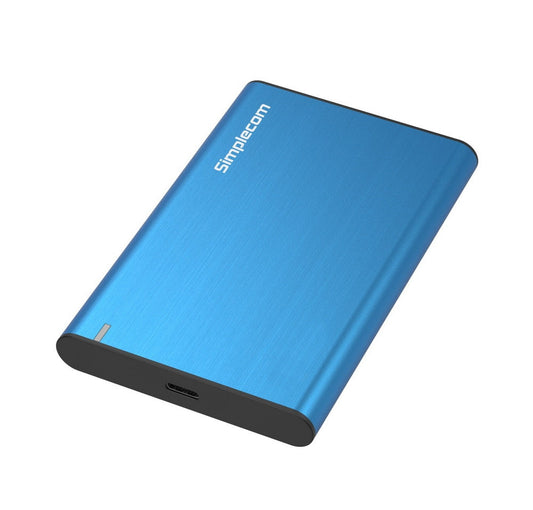 Simplecom SE221 Aluminium 2.5'' SATA HDD/SSD to USB 3.1 Enclosure Blue | Auzzi Store