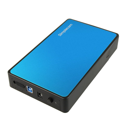Simplecom SE325 Tool Free 3.5" SATA HDD to USB 3.0 Hard Drive Enclosure Blue | Auzzi Store