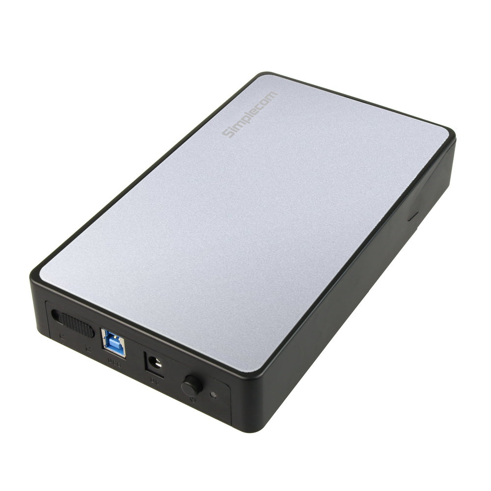 Simplecom SE325 Tool Free 3.5" SATA HDD to USB 3.0 Hard Drive Enclosure Silver | Auzzi Store