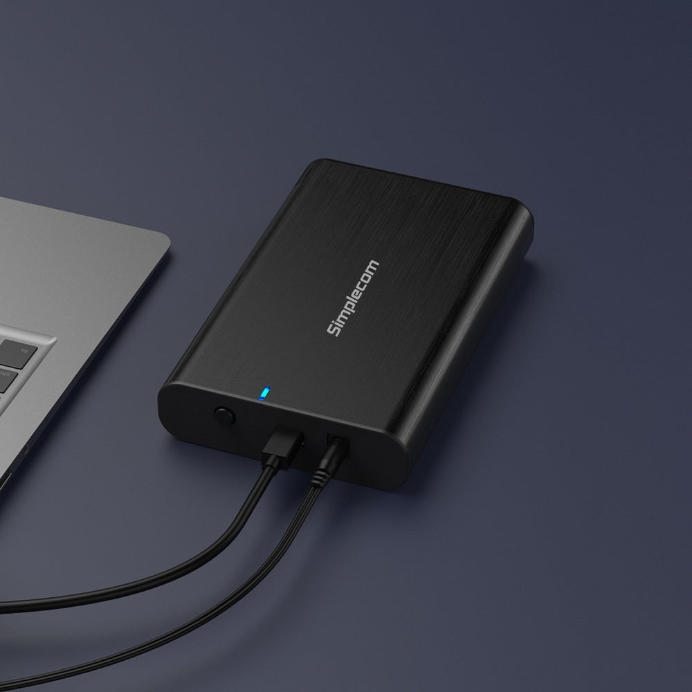 Simplecom SE331 Aluminium 3.5'' SATA to USB-C External Hard Drive Enclosure USB 3.2 Gen1 5Gbps | Auzzi Store