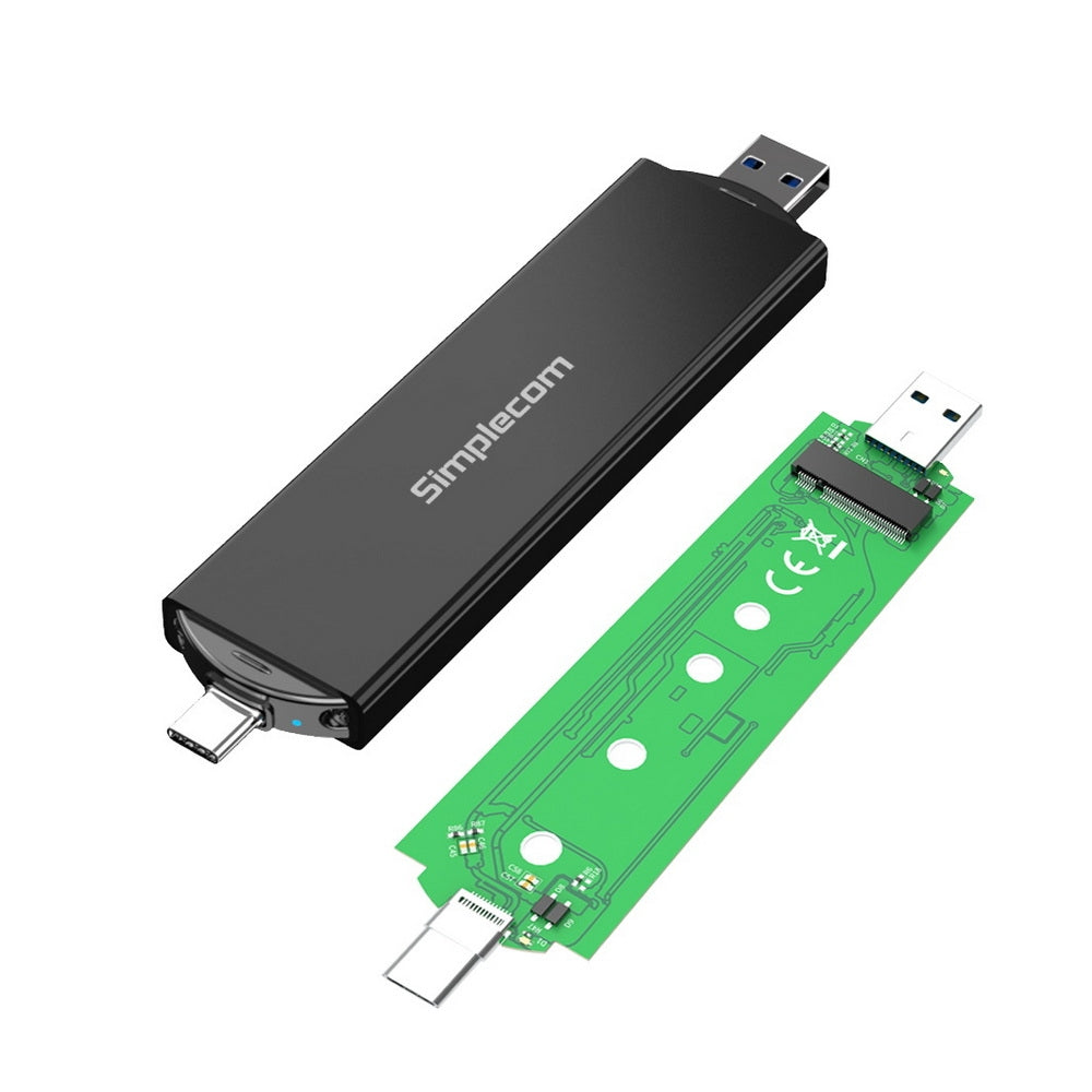 Simplecom SE522 NVMe / SATA M.2 SSD to USB 3.2 Gen 2 Dual USB Connector Enclosure | Auzzi Store