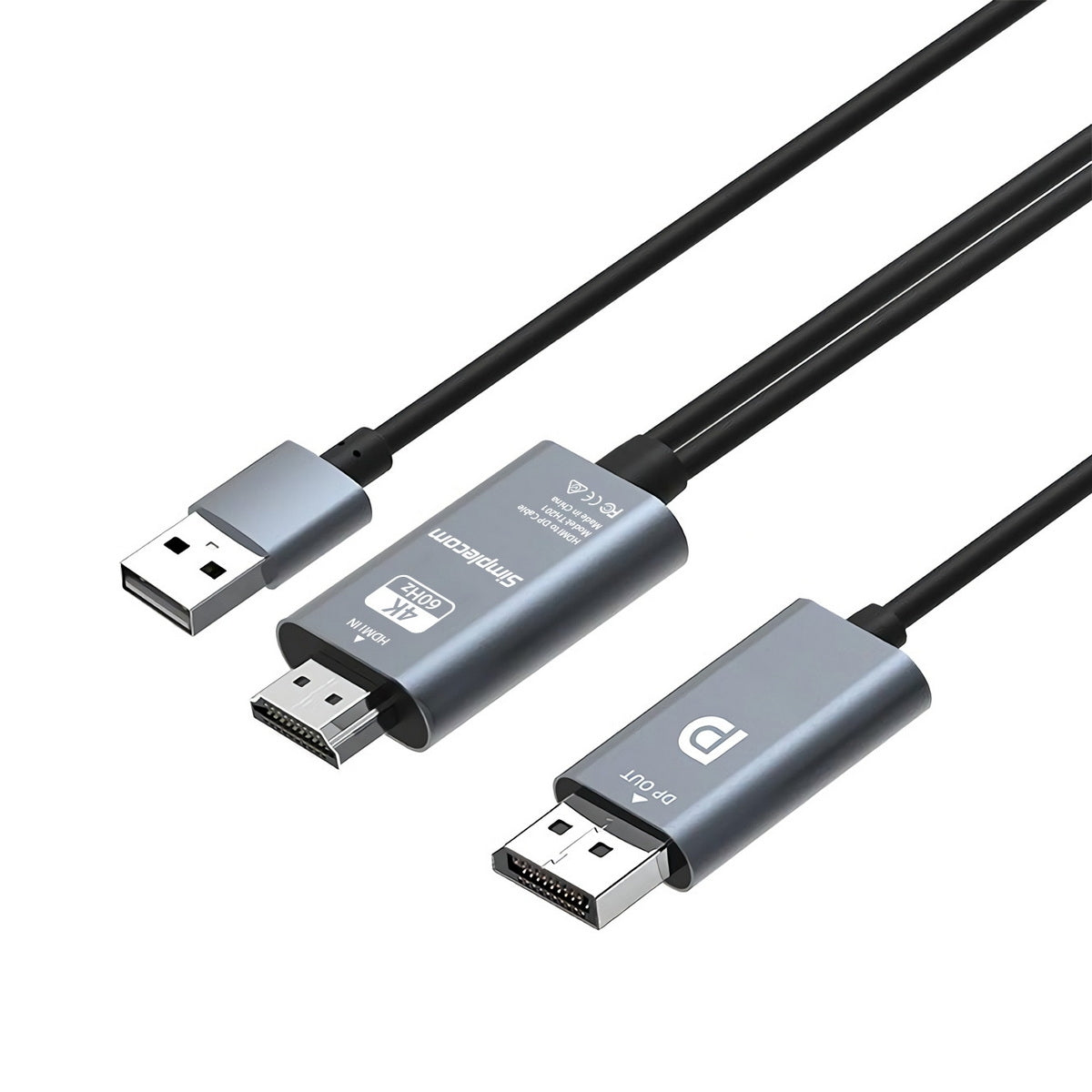 Simplecom TH201 HDMI to DisplayPort Active Converter Cable 4K@60hz USB Powered 2M | Auzzi Store