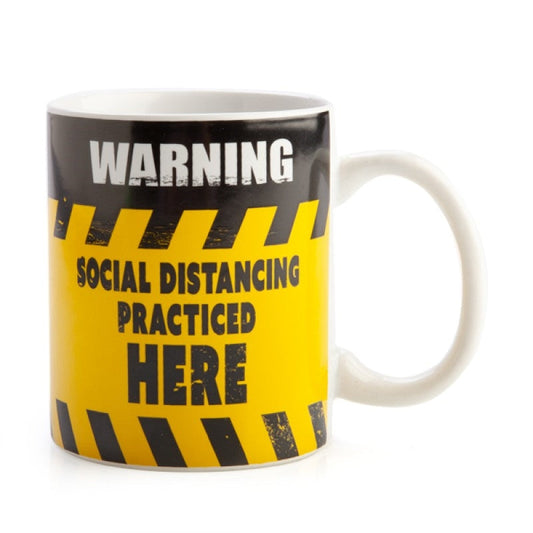 Social Distancing Warning Sign Coffee Mug | Auzzi Store