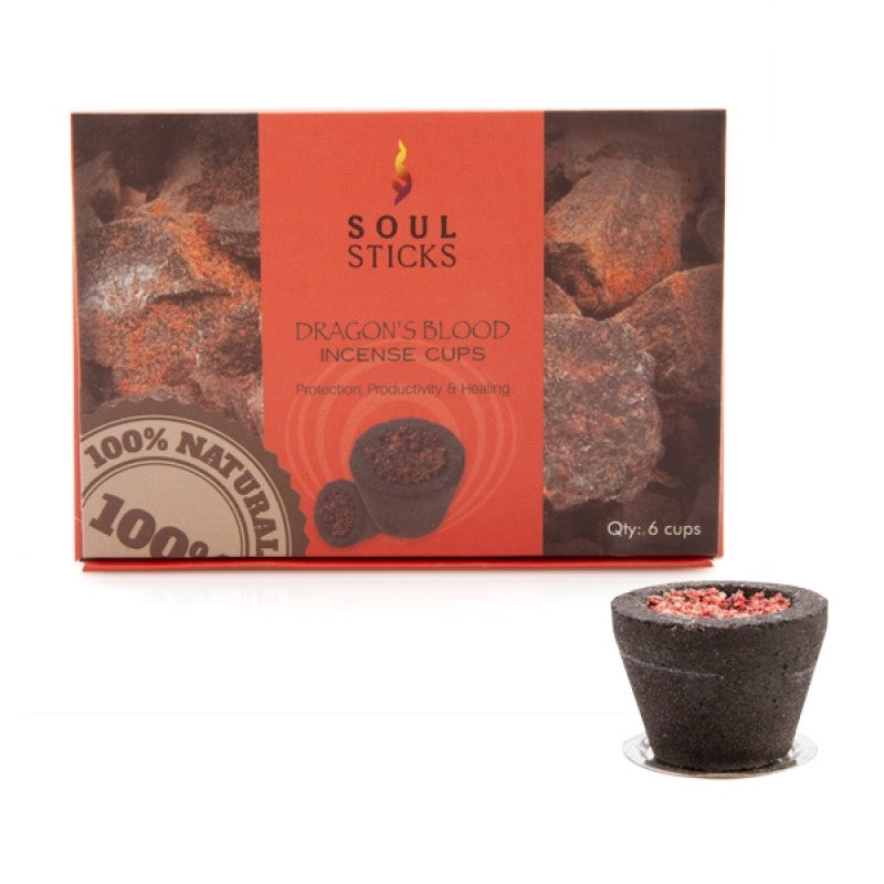 Soul Sticks Dragon's Blood Incense Cup - Set of 6 | Auzzi Store