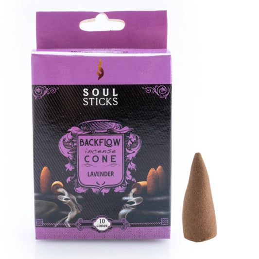 Soul Sticks Lavender Backflow Incense Cone - Set of 10 | Auzzi Store