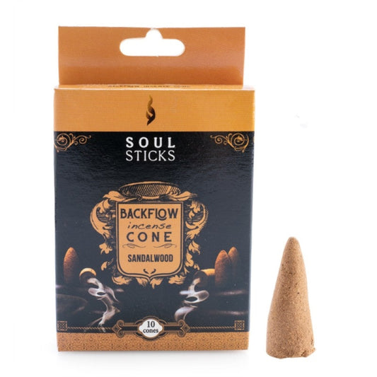 Soul Sticks Sandalwood Backflow Incense Cone - Set of 10 | Auzzi Store