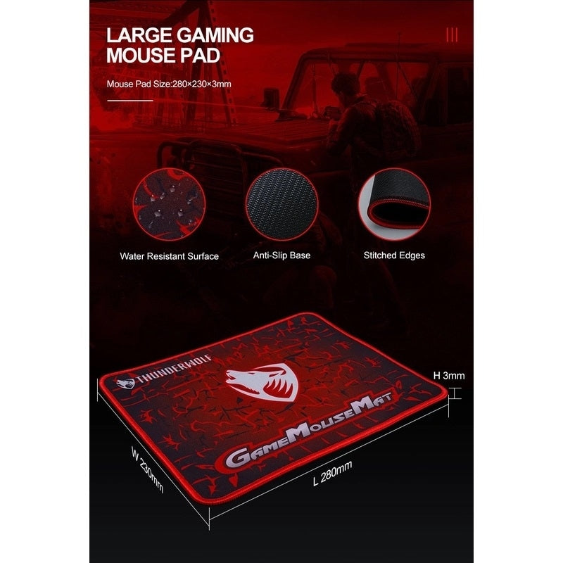 T-Wolf TF400 4-pcs Rainbow Keyboard/Mouse/Headphone/Mouse Pad Kit Set | Auzzi Store