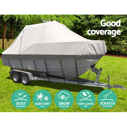 Seamanship 19-21ft Boat Cover Trailerable Jumbo 600D Marine Heavy Duty Auzzi Store