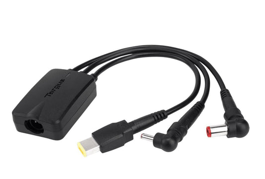 Targus 3-Way Active DC Charging Cable - Accommodates up to 3 different Power Tips/SecureFix clips for Semi-Permanent Bonding to the DC cable | Auzzi Store