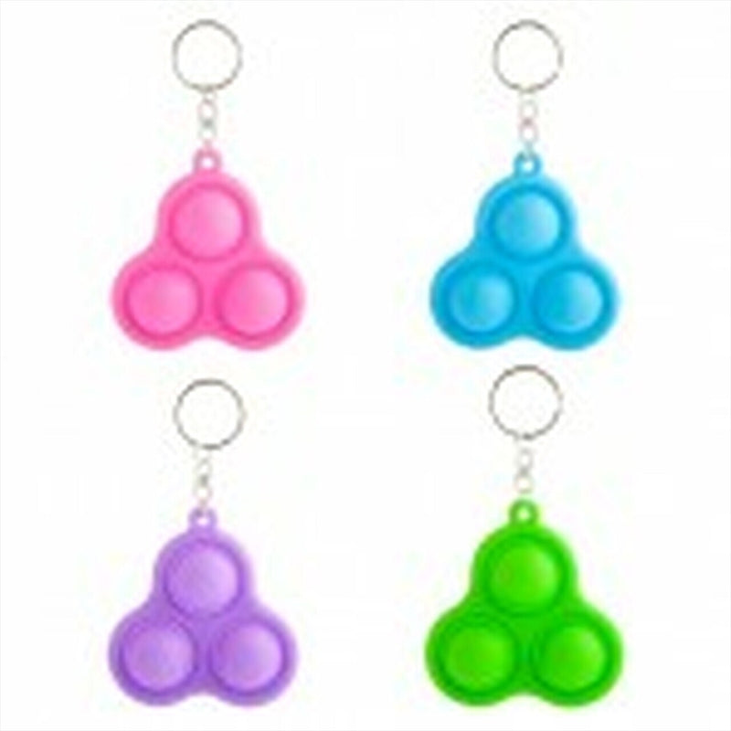 Triple Push And Pop Keychain (COLOUR SENT AT RANDOM) | Auzzi Store