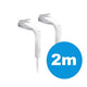 UBIQUITI patch cable with both end bendable RJ45 2m - White | Auzzi Store