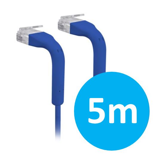UBIQUITI patch cable with both end bendable RJ45 5m - Blue | Auzzi Store