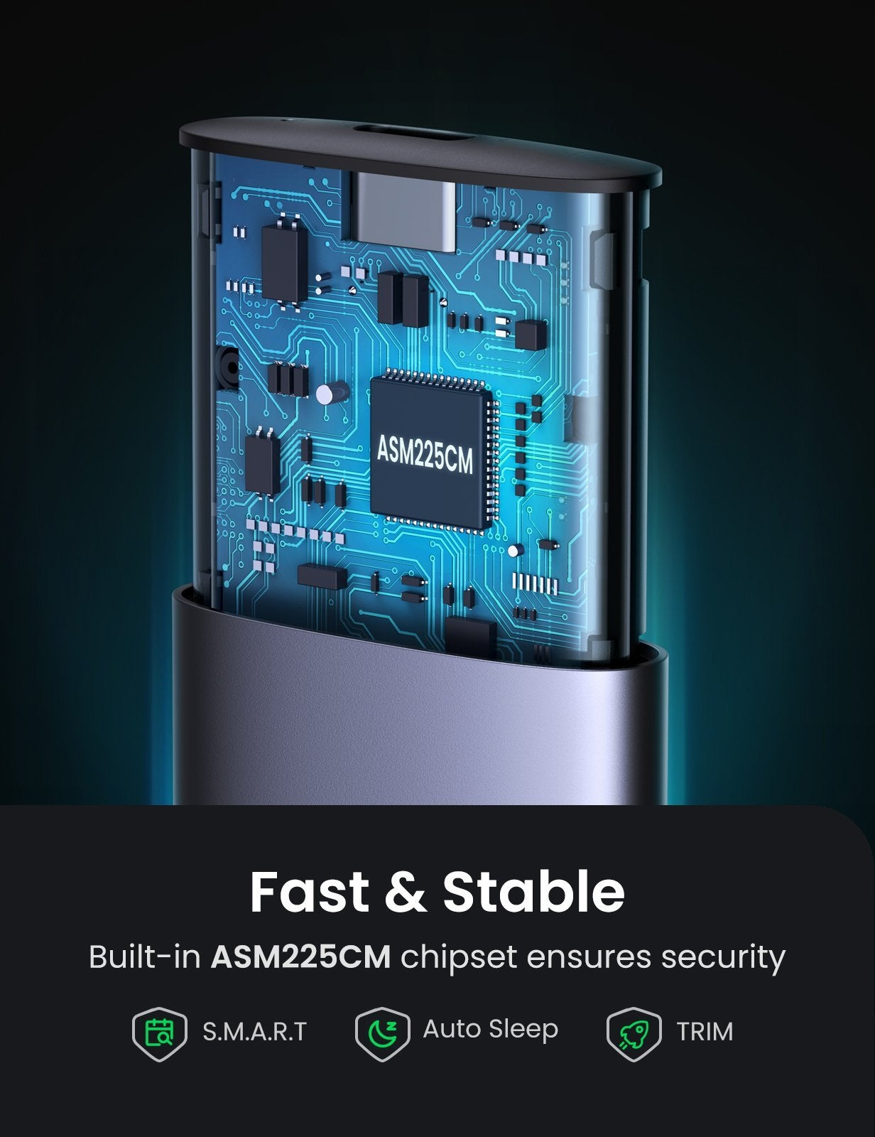 UGREEN 10902 M.2 PCIE NVMe SSD Enclosure | Auzzi Store