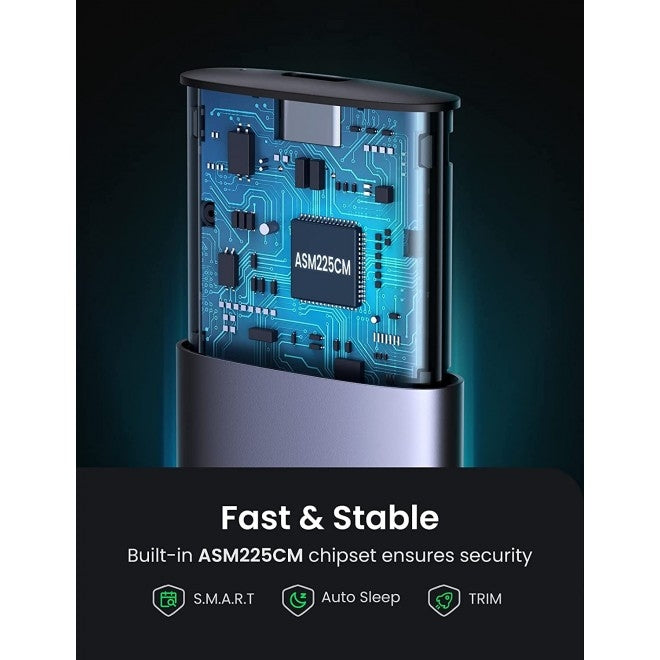 UGREEN 10903 M.2 SATA NGFF SSD Hard Drive Enclosure | Auzzi Store