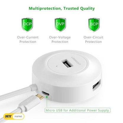 UGREEN 20270 USB 2.0 4-Port Hub White | Auzzi Store