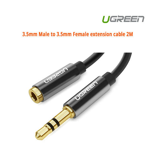 UGREEN 3.5mm Male to 3.5mm Female extension cable 2M (10594) | Auzzi Store