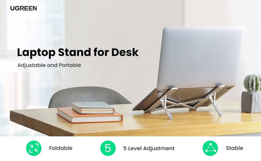 UGREEN 40289 Foldable Laptop Stand (Silver) | Auzzi Store