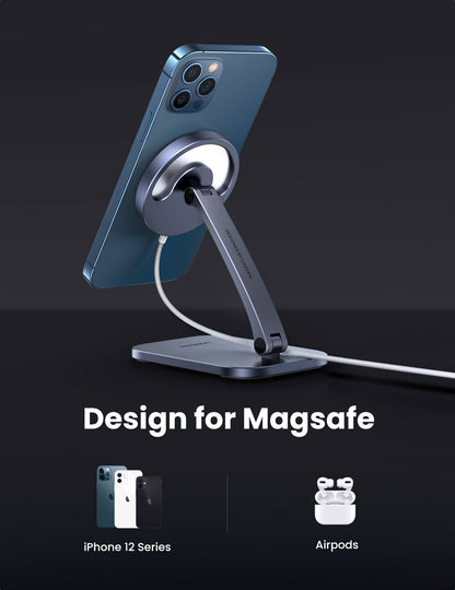 UGREEN 40290 Desk Adjustable and Foldable Aluminum Magsafe Charging Stand | Auzzi Store
