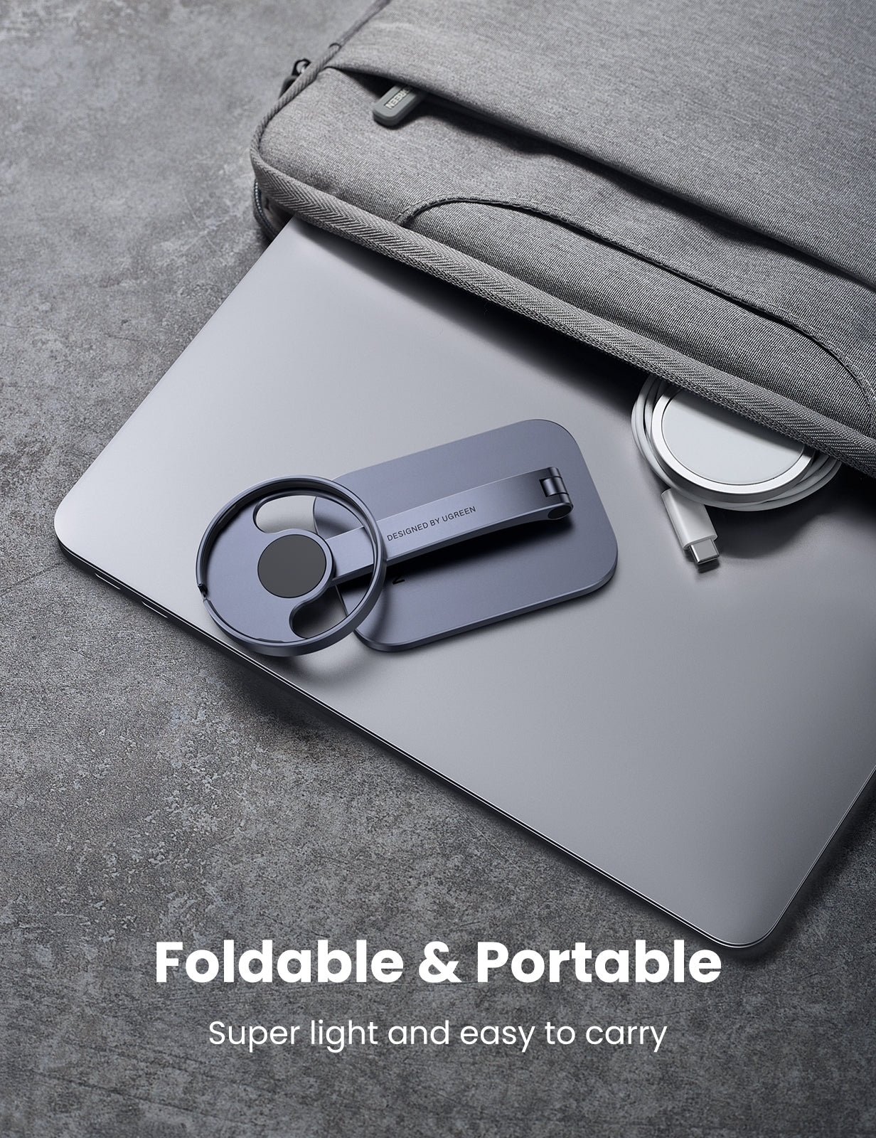UGREEN 40290 Desk Adjustable and Foldable Aluminum Magsafe Charging Stand | Auzzi Store
