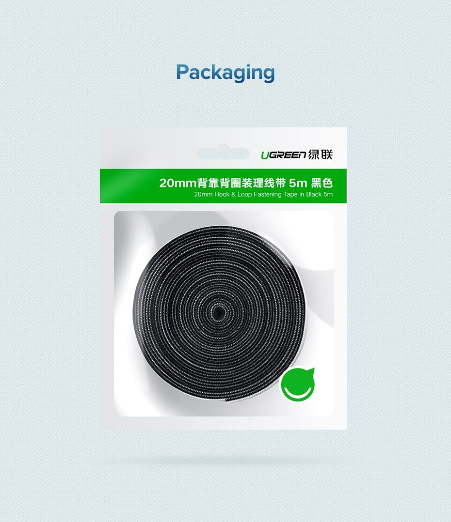 UGREEN 40354 Cable Organizer 2m (Black) | Auzzi Store