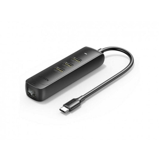 UGREEN 50627 USB-C to USB-A 3-Port Hub with RJ45 Gigabit Ethernet | Auzzi Store