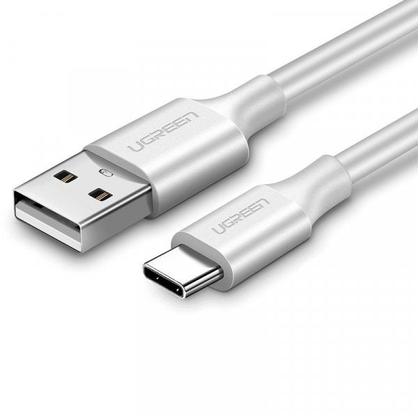 UGREEN 60121 USB 2.0 Type-A to Type-C Male Nickel Plated Cable 1M (White) | Auzzi Store
