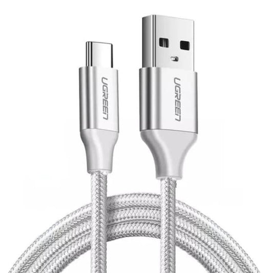 UGREEN 60121 USB 2.0 Type-A to Type-C Male Nickel Plated Cable 1M (White) | Auzzi Store